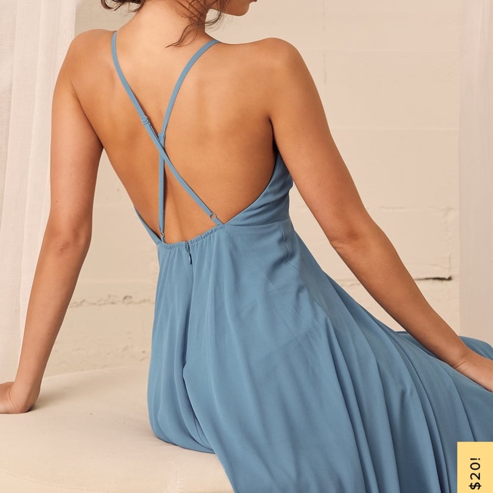 Lulu’s Mythical Kind of Love Slate Blue Dress